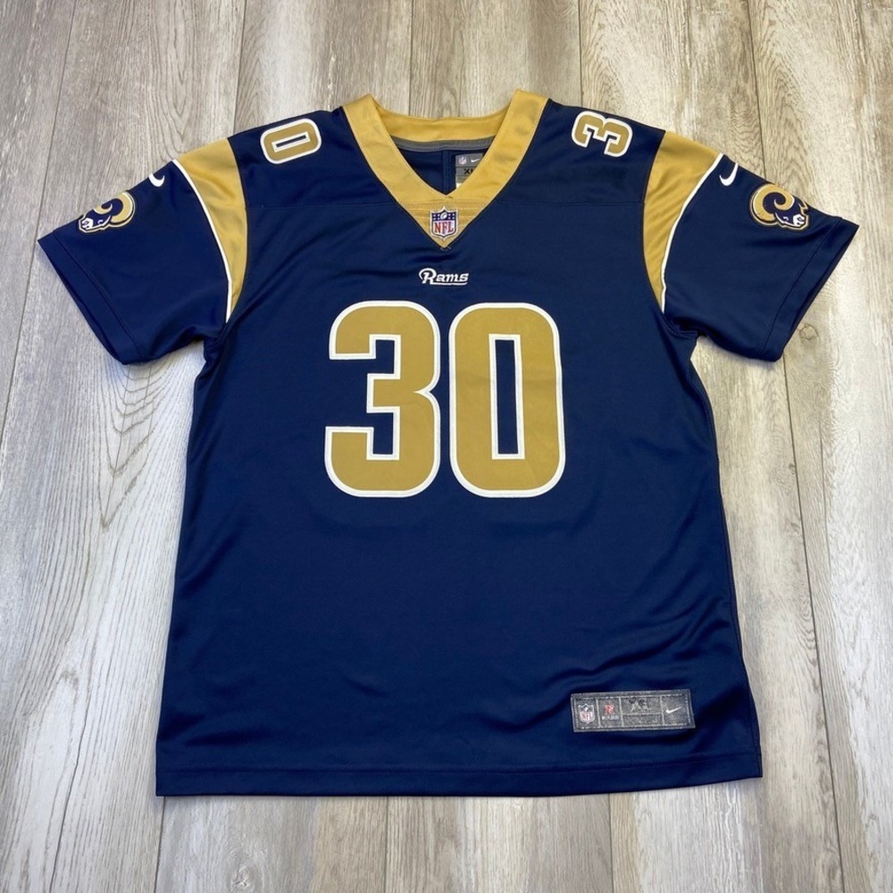 Nike LA Rams Todd Gurley II Jersey Boys XL Blue Gold #30 NFL Football St Louis